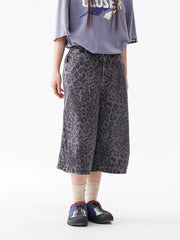 レオパード ワイドクロップドパンツ