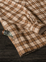 ブラウンキャメルチェックCPOオーバーシャツ