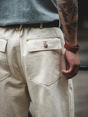 11.2ozナチュラル綿帆 デニムパンツ