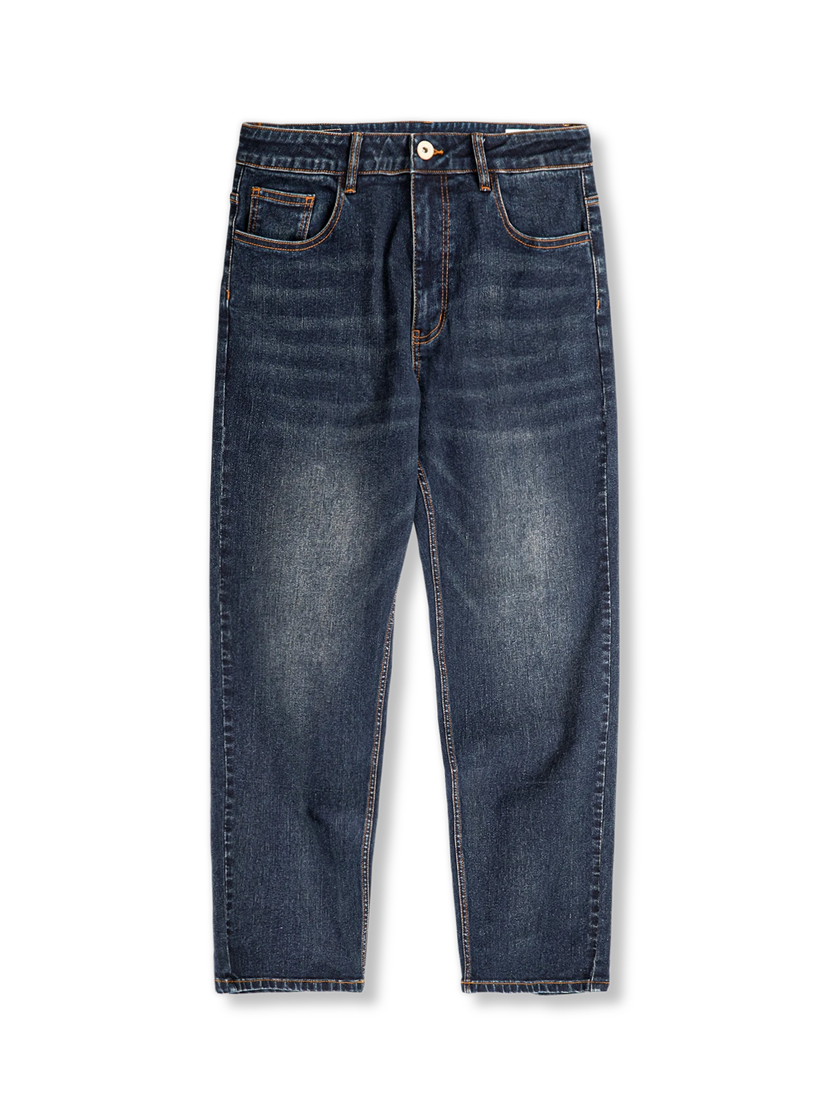 11.5オンス赤耳ウォッシュド加工デニムパンツの全体とポケットディテールを写した写真