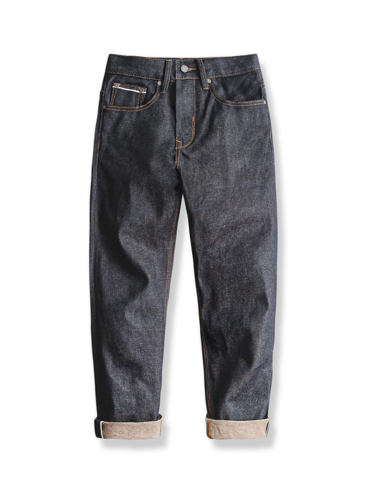 11.6オンスの赤耳ストレートデニムパンツ