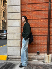 11oz重度ウォッシュヴィンテージストレートジーンズ