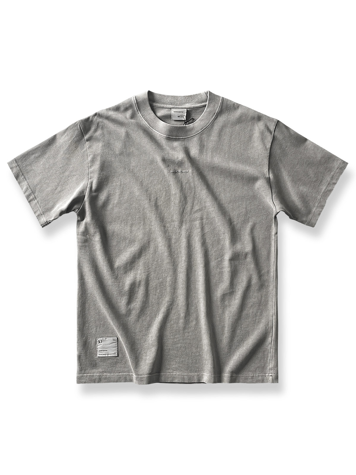 ガーメントダイ仕上げビンテージウォッシュコットンTシャツの全体像。