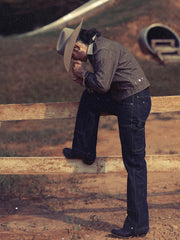 16.5OZ インディゴ セルビッジデニム ワイドレッグ ワークパンツ