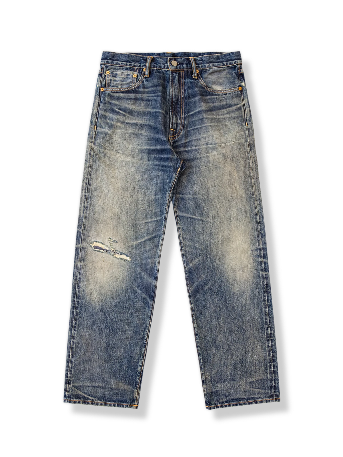 ヴィンテージライクな18オンスウォッシュデニムのショート丈ジャケット。