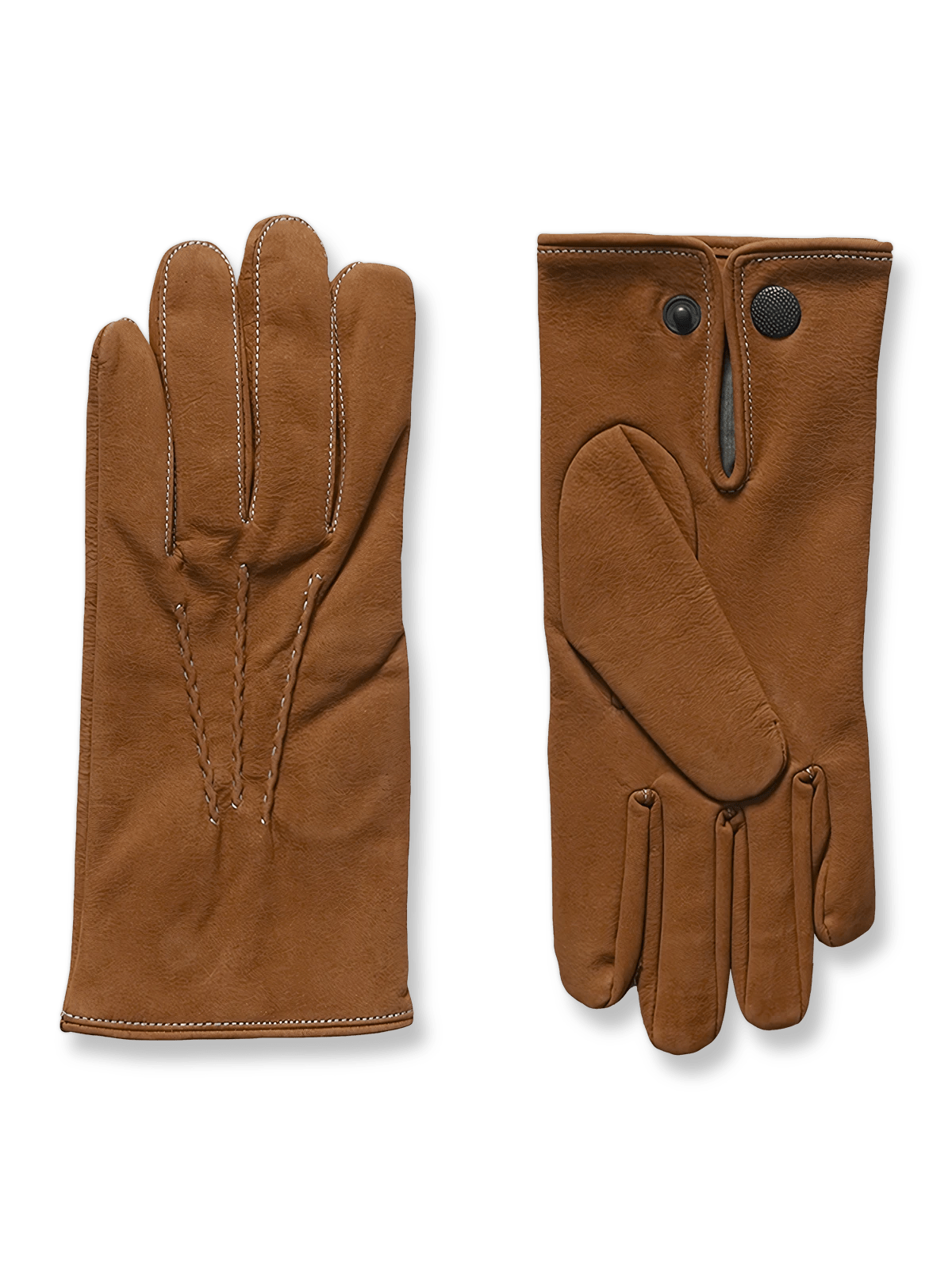 製品画像:1930年代ドイツ風カーフレザー製飛行士グローブの正面画像。ヴィンテージスタイルのデザイン。
詳細画像:カーフレザーの質感とクラシックな縫製ディテールのアップ画像。