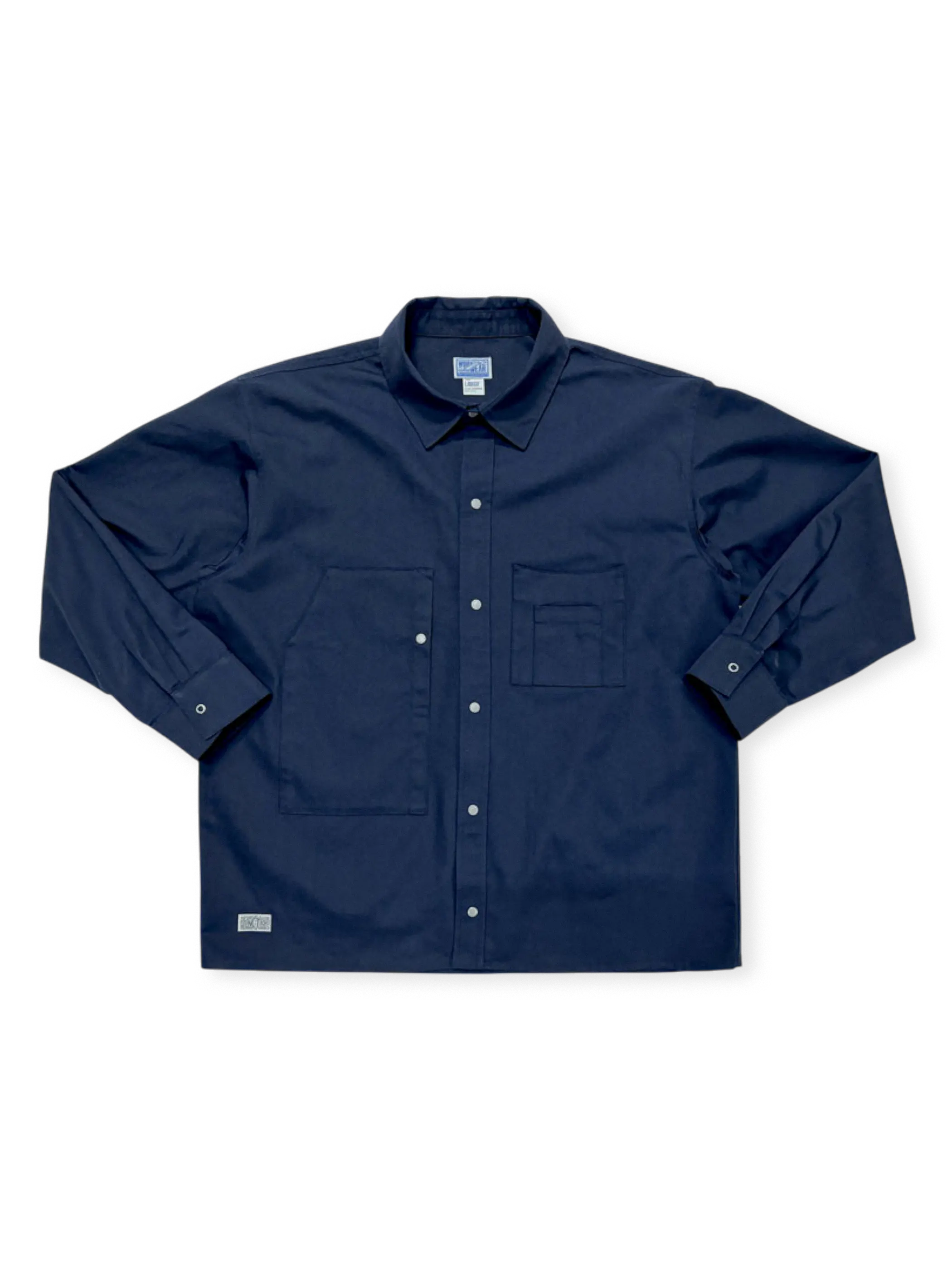 1940年代着想の255gT/C混紡珠帆布使用ハンティングシャツ。左胸ハンティングポケット付き。