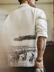 1944 “D-Day” 復刻プリント長袖シャツ