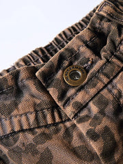 レオパード ワイドクロップドパンツ