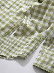 2色展開 チェック柄長袖シャツ