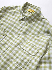 2色展開 チェック柄長袖シャツ