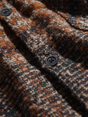 2色 パッチワーク チェック 長袖シャツ