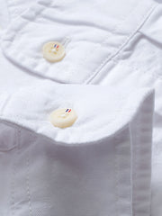 2色 ミニカップ刺繡 オックスフォードワークシャツ