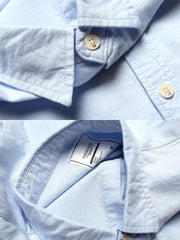 2色 ミニカップ刺繡 オックスフォードワークシャツ