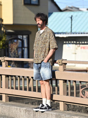 2色 ヒョウ柄 アロハキューバ シャツ