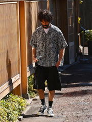 2色 ヒョウ柄 アロハキューバ シャツ