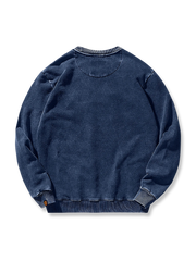 丸首 ウォッシュ加工 スウェット