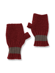 手作りウールハーフフィンガーグローブの正面全体図