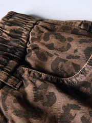 レオパード ワイドクロップドパンツ