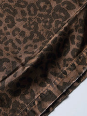 レオパード ワイドクロップドパンツ