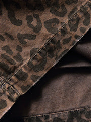 レオパード ワイドクロップドパンツ