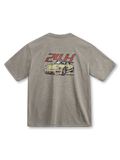 「24H」レーシングロゴとGarage56カーをバックプリントしたウォッシュドTシャツ