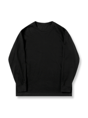 250G高密度コットン起毛ベーシック長袖Tシャツの正面展示図