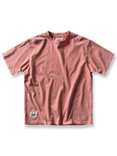 スノーウォッシュ加工のヴィンテージ風250gコットン半袖Tシャツ
