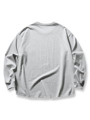 ヴィンテージ登山者刺繍入り長袖Tシャツのフロントビュー