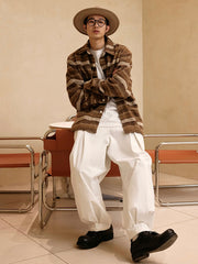 ヴィンテージ感覚のエスニック調ツイードシャツ