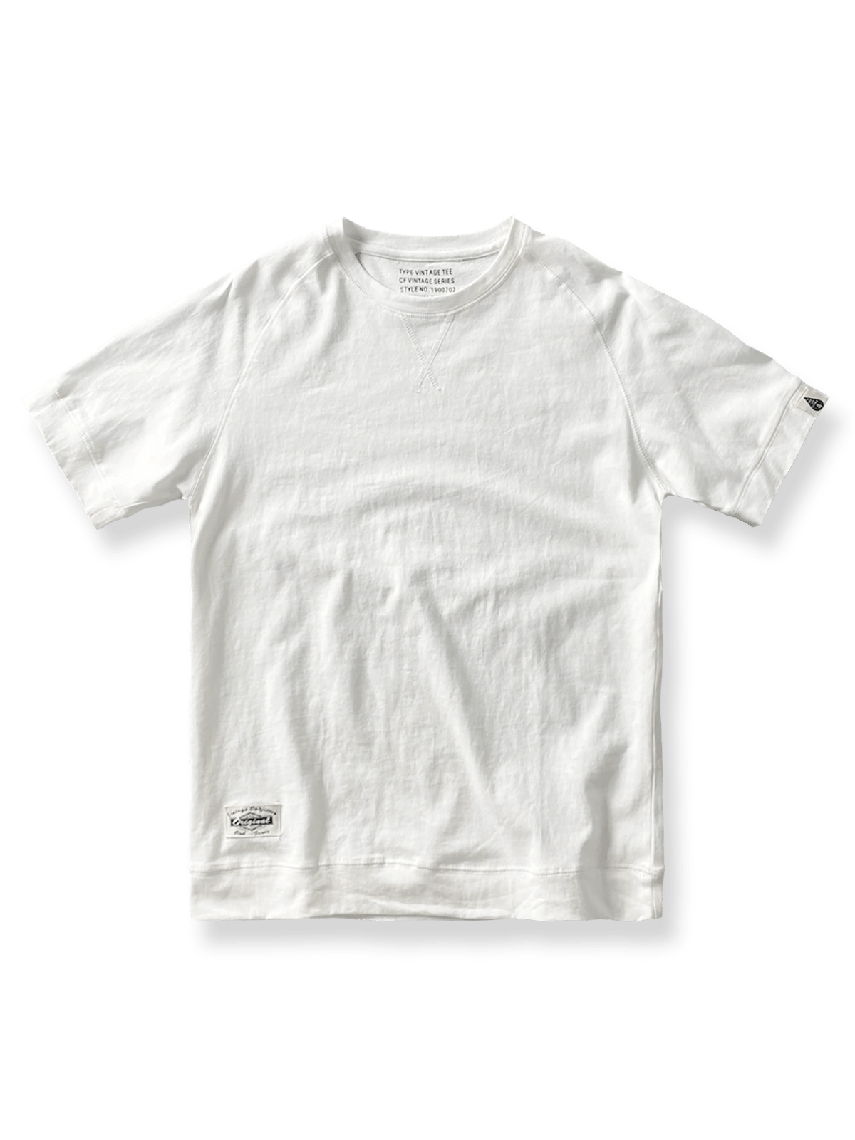 アメリカンヴィンテージウォッシュドコットンラグランスリーブTシャツ2枚セットの正面展示図