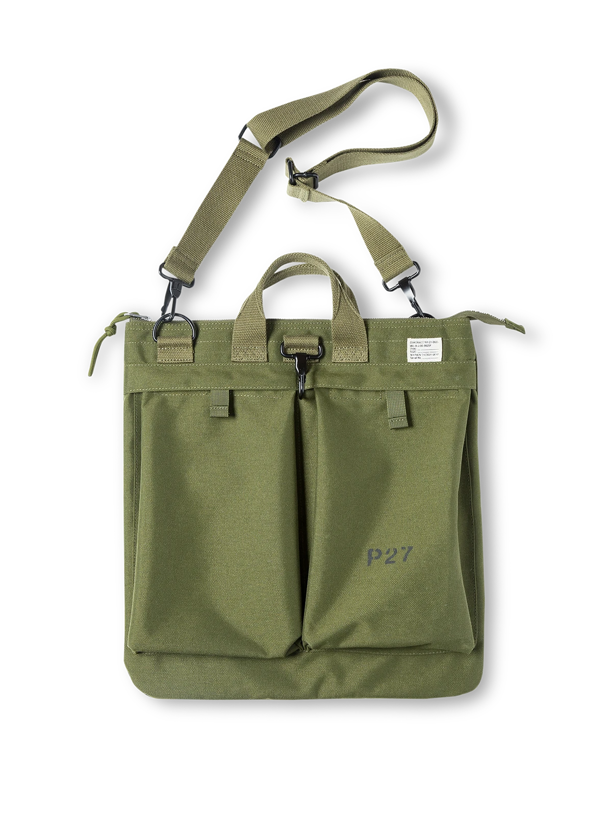 2WAY仕様ヘルメットバッグ、防水素材、トート&ショルダー対応、大容量ノートPC収納