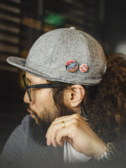 2WAY混紡 ドット キャップ