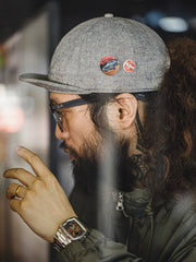 2WAY混紡 ドット キャップ