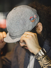 2WAY混紡 ドット キャップ