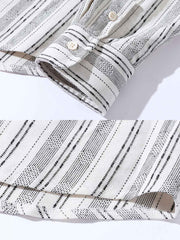 3色展開 ストライプ柄 長袖シャツ