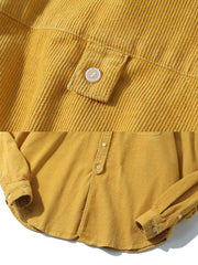 3色展開 コーデュロイ長袖シャツ