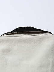 製品画像: 3色展開ハンティングカジュアルジャケットの正面図
詳細画像: コーデュロイ襟とジッパーポケットのディテール