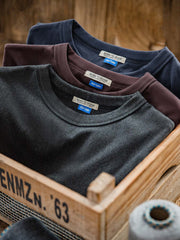 3色 コントラスト フリース長袖Tシャツ