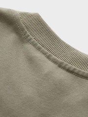 300g 刺繍入りピュアコットンTシャツ