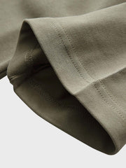 300g 刺繍入りピュアコットンTシャツ