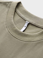 300g 刺繍入りピュアコットンTシャツ