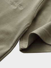 300g 刺繍入りピュアコットンTシャツ