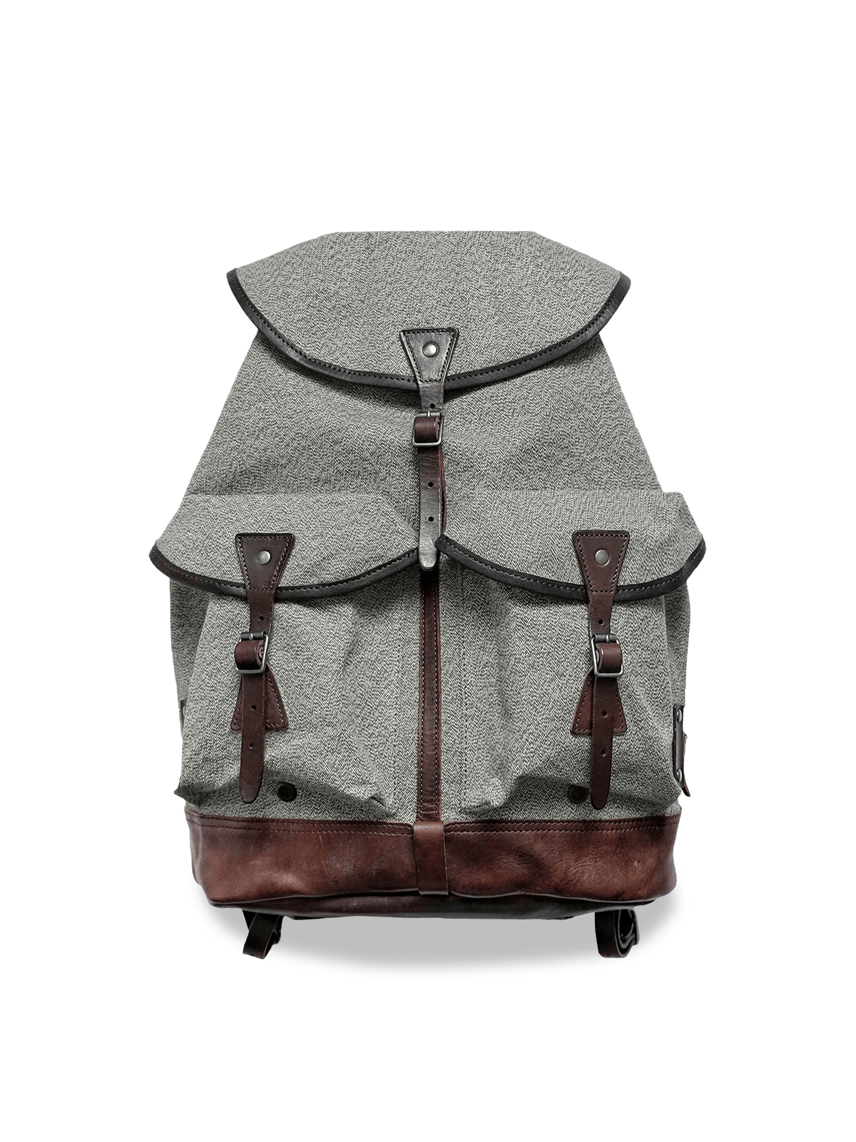 レトロキャンバス&レザーマウンテンリュックの全体画像