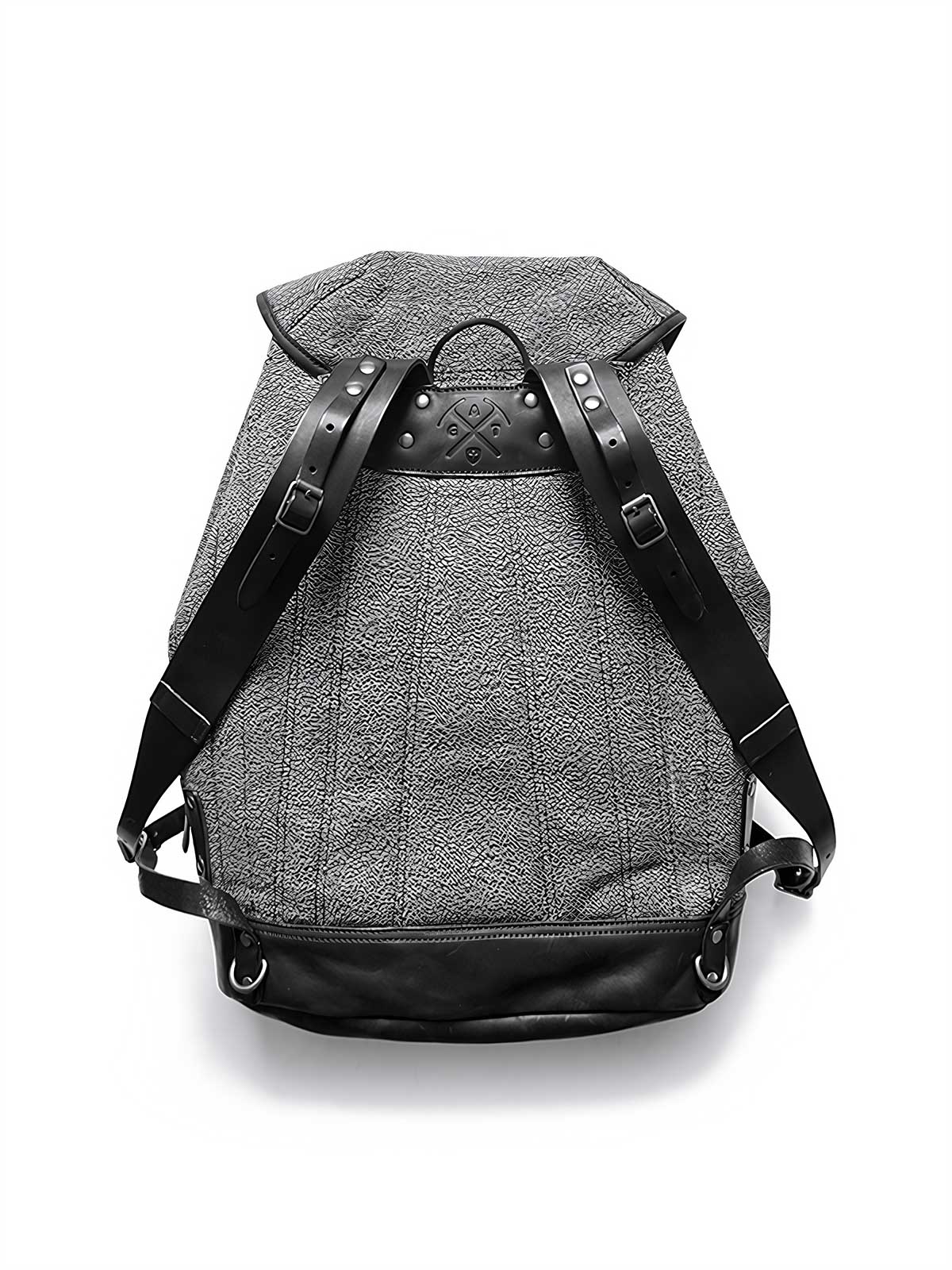 レトロキャンバス&レザーマウンテンリュックの全体画像