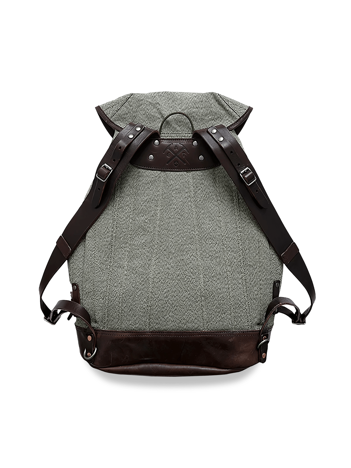 レトロキャンバス&レザーマウンテンリュックの全体画像