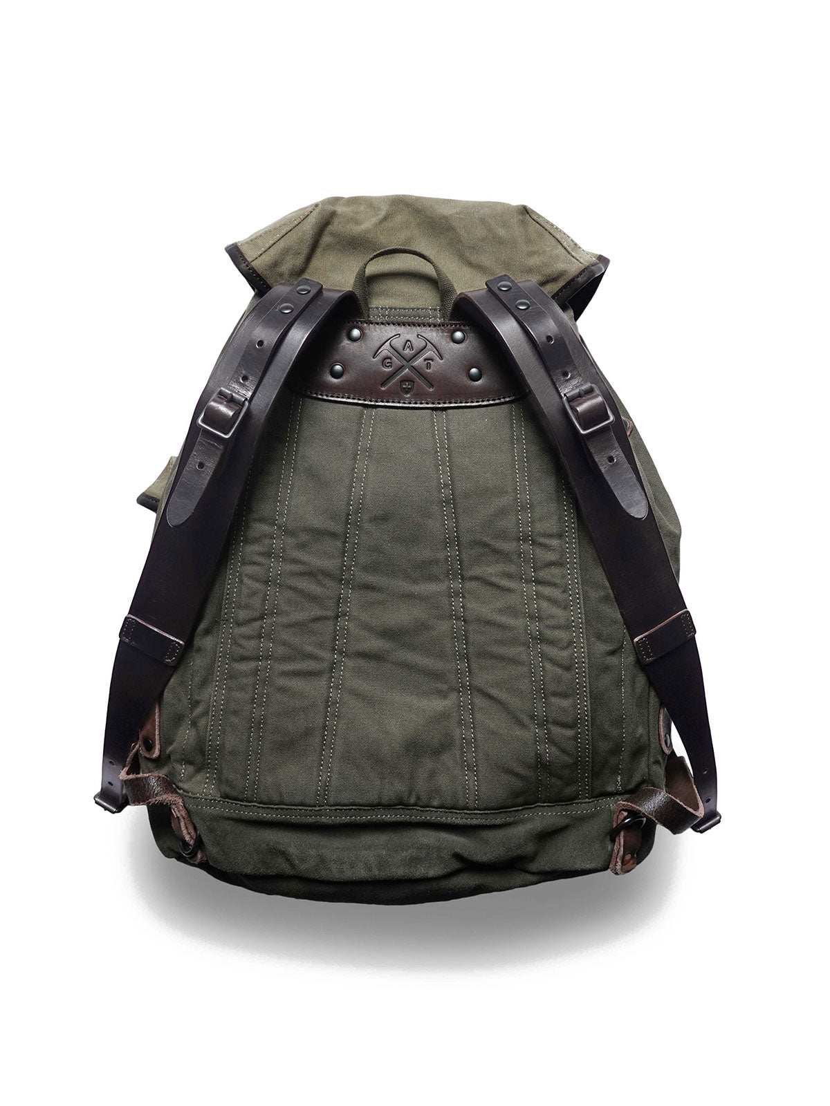 レトロキャンバス&レザーマウンテンリュックの全体画像