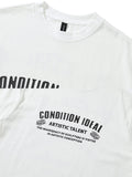 Tシャツのディテール展示、プリントデザインと生地の質感