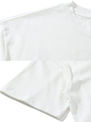 Tシャツのディテール展示、プリントデザインと生地の質感