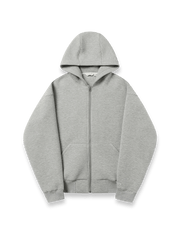 液体窒素エアコットン素材を使用したフーデッドジップアップパーカー